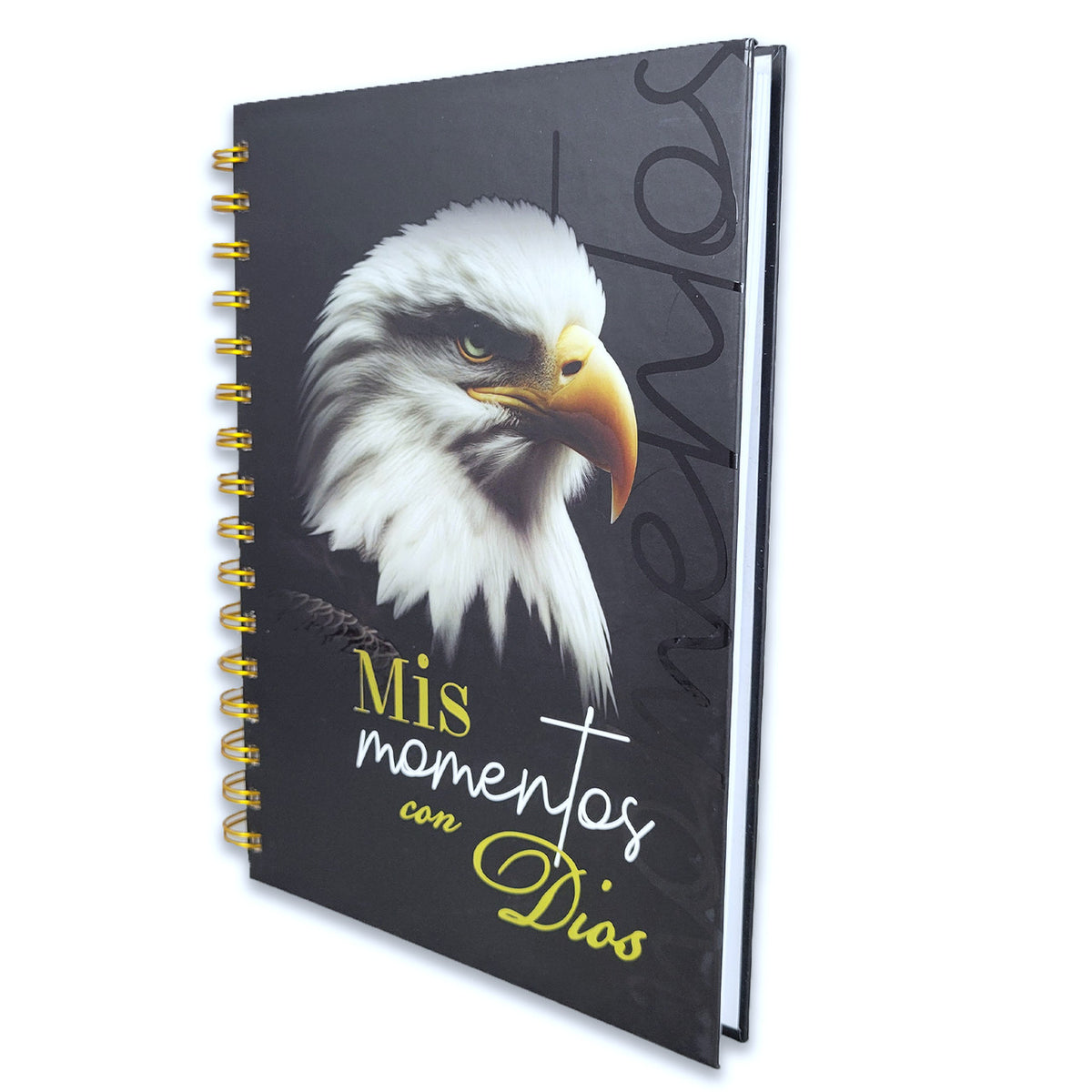 Libreta Espiral con Elástico: Mis momentos con Dios, tapa dura águila