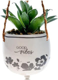 Karma Hanging Succulent Pot: Good Vibes