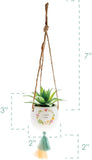 Karma Hanging Succulent Pot: Love You