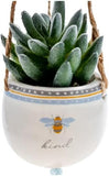 Karma Hanging Succulent Pot: Bee Kind