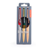 Kikkerland Metallic Retro Pen Set