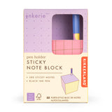 Kikkerland: Inkerie Pen Holder Sticky Note Block