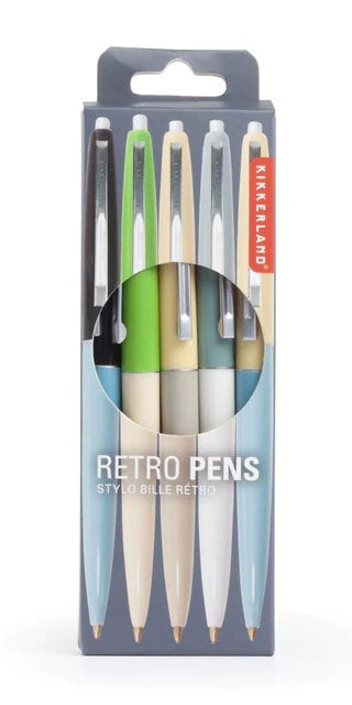 Kikkerland: Retro Pens (Set of 5)