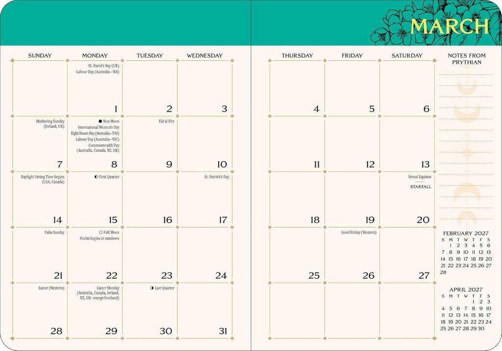 A Court of Thorns and Roses 2027 Monthly/Weekly Planner Calendar
