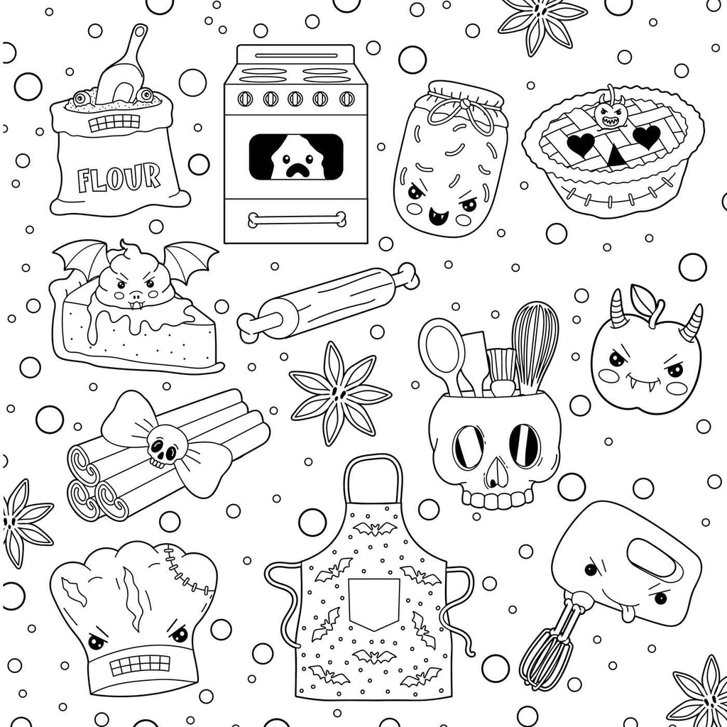 The Creepy Cute Goth Coloring Book: 30 Pretty Scary Coloring Pages for Year-Round Fun!