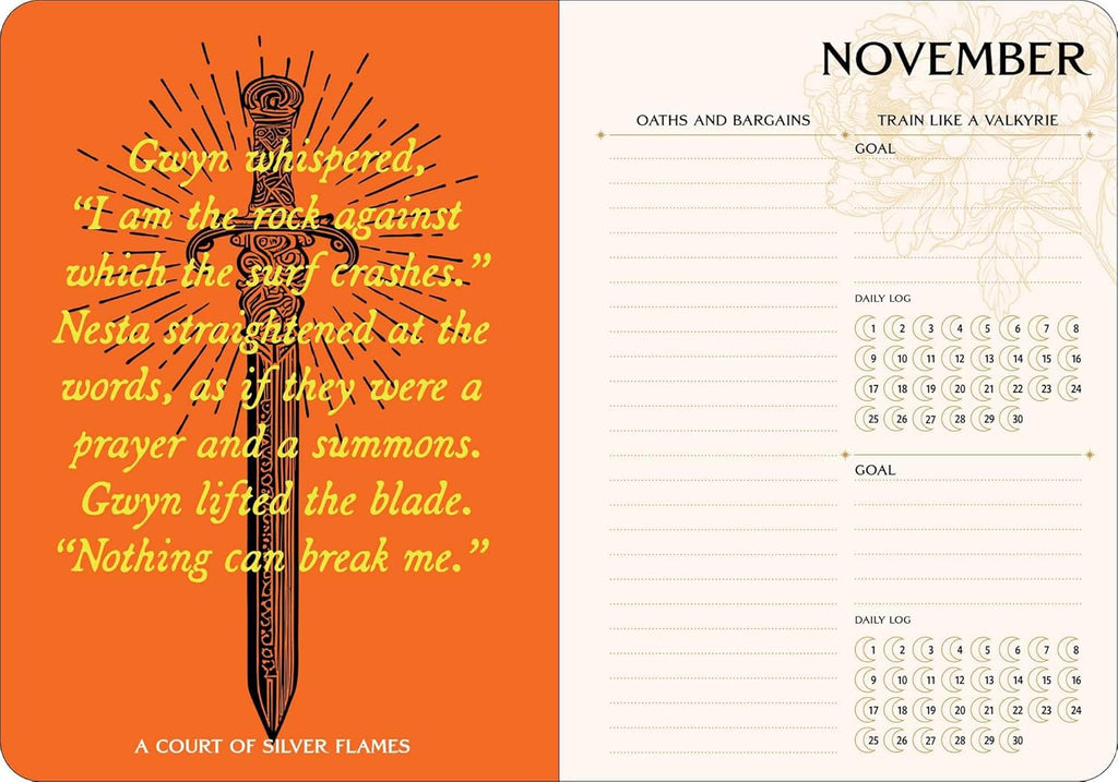 A Court of Thorns and Roses 2027 Monthly/Weekly Planner Calendar