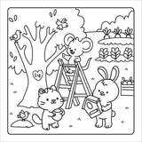 Happy Days: Cool Cuties, Cozy Coloring Kit