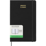 Moleskine Classic Weekly Undated Planner, Hard Cover, Large (5 X 8.25), Black, 288 Pages