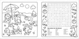 Clever Cuties: Cozy Coloring & Word Search Book: Sweet and Simple Coloring & Word Search for Adults and Kids
