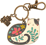 Karma Enamel Keychain: Cat