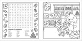 Clever Cuties: Cozy Coloring & Word Search Book: Sweet and Simple Coloring & Word Search for Adults and Kids