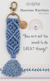Karma Macrame Keychains: Believe