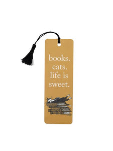 Books. Cats. Life is Sweet. Bookmark (NEW)