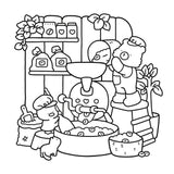 Cozy Cafe: Coloring Book for Adults and Kids