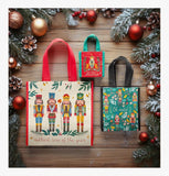 HOLIDAY RECYCLED GIFT BAG S/3 NUTCRACKER