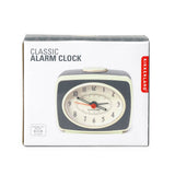 Kikkerland Classic Alarm Clock: Grey
