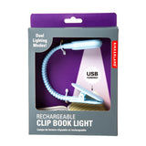 Kikkerland Rechargeable Book Light Blue