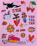 Sticker Sheet (La M De Monica)