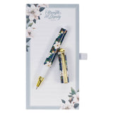 Magnetic Notepad With Pen: Strength and Dignity Blush Magnolia
