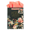 Large Portrait Gift Bag: Hope and a Future Midnight Botanical