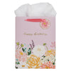 Large Portrait Gift Bag: Happy Birthday Lilac Floral
