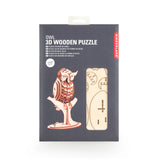 Kikkerland: Owl 3D Wooden Puzzle