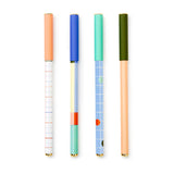 Kikkerland Inkerie Set of 4 Ballpoint Pens