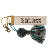 Karma Canvas Tassel Keychain: Badass