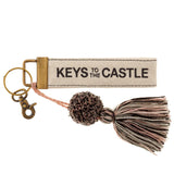 Karma Canvas Tassel Keychain: Keys to the Castle