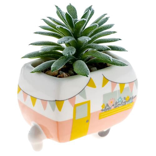 Karma Shaped Succulent Pot: Camper