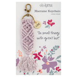 Karma Macrame Keychains: Love