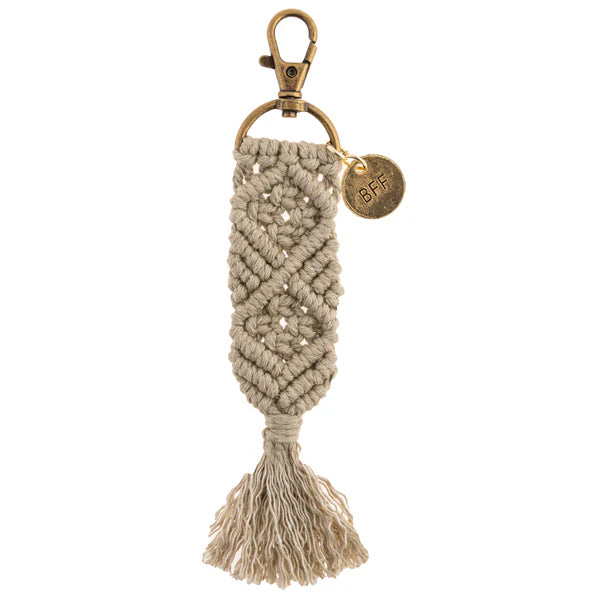 Karma Macrame Keychains: BFF