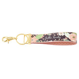 Karma Loop Keychains: Charcoal Flowers