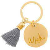 Karma Round Tassel Keychain: Wish