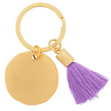 Karma Round Tassel Keychain: Blessed