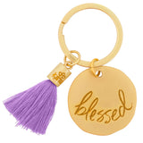 Karma Round Tassel Keychain: Blessed