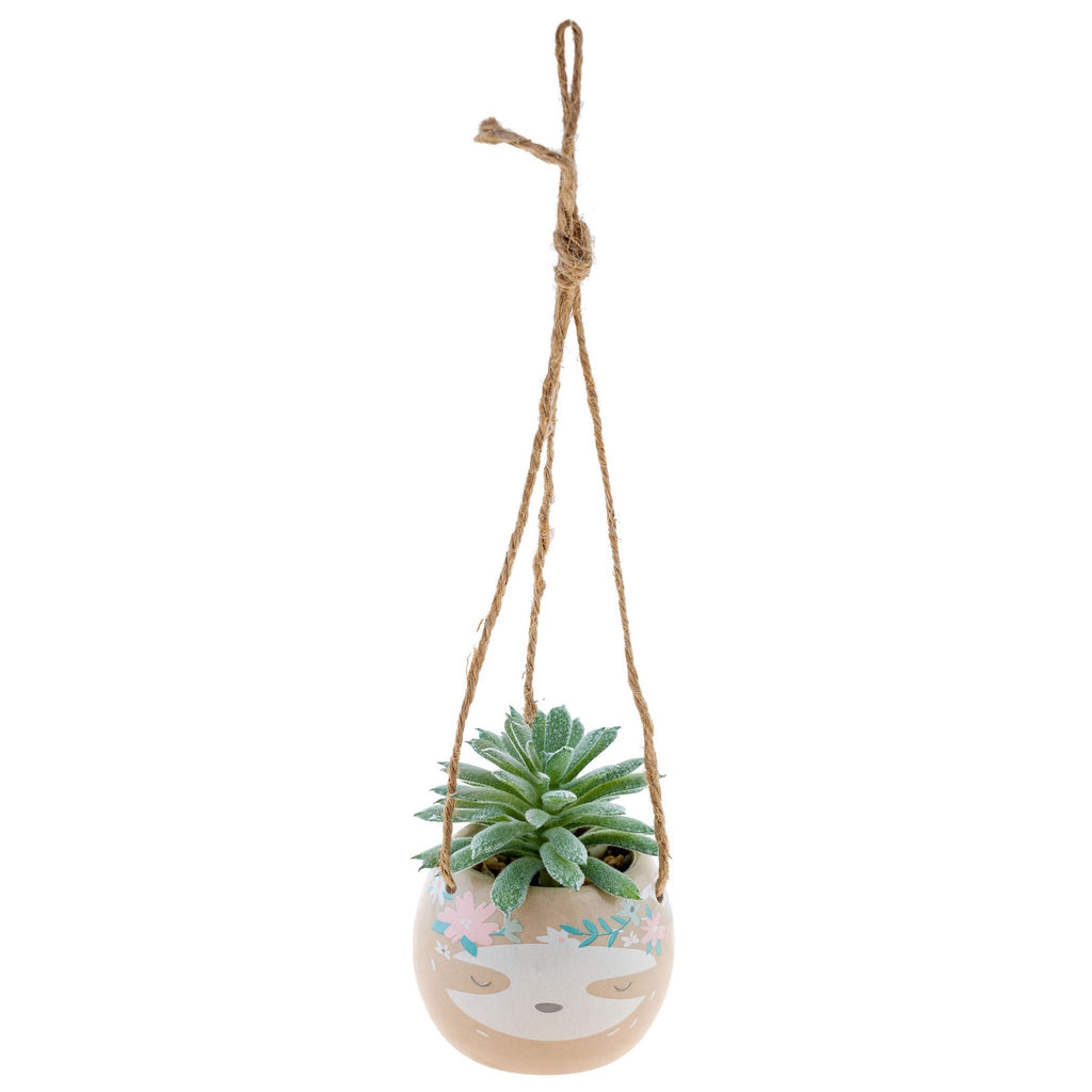 Karma Hanging Succulent Pot: Sloth