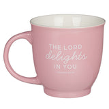 Ceramic Coffee Mug: I  Love You Mom, Pink Leaves