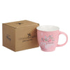 Ceramic Coffee Mug: I  Love You Mom, Pink Leaves