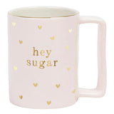 Santa Barbara Gold Foil Ceramic Mug: Hey Sugar