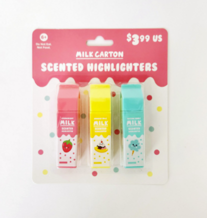 Milk Carton Scented Highlighters