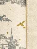 Rebecca Yarros's Fourth Wing: Basgiath Toile Large Zippered Market Tote Bag