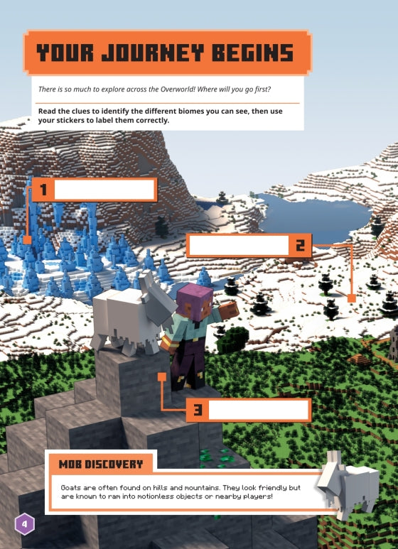 Biome Adventures Sticker Book (Minecraft)