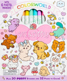 Colorworld: Cute & Cuddly: With 6 Pastel Markers, Plus 30 Puffy Stickers and 32 Pages to Color!