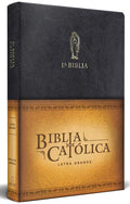 La Biblia Católica: Tamaño Grande, Edición Letra Grande Piel Negra, Con Virgen de Guadalupe / Catholic Leather Bible. Large Size, Large Print, Color Blac