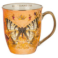 Christian Art Gifts Large Ceramic Novelty Scripture Coffee & Tea Mug for Women: Grace - Ephesians 2:8 Inspirational Bible Verse, Floral Butterfly, Ora