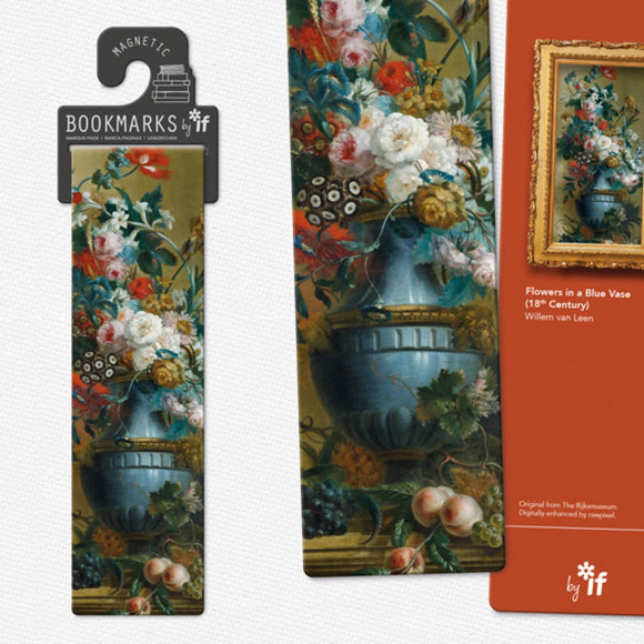 FLOWERS IN A BLUE VASE BOOKMARK