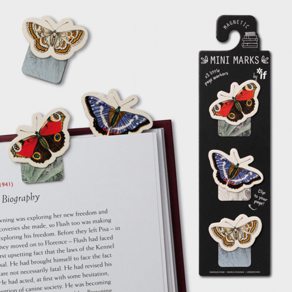 Mini-Marks Magnetic Bookmarks By IF: Butterflies