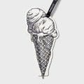 Flat Bookmark Pens- Ice Cream