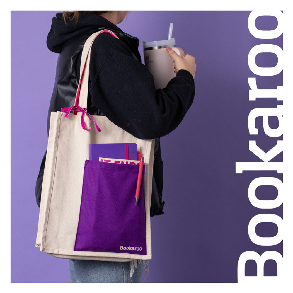 IF USA Bookaroo Tote Bag: Blush & Charcoal